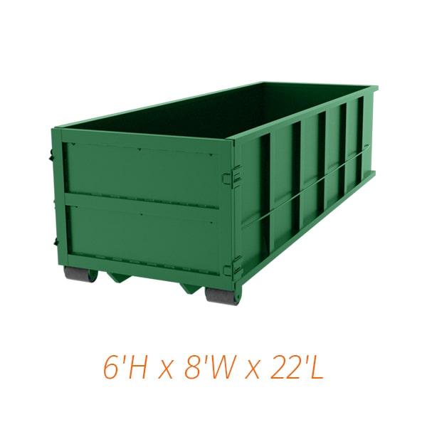 hazardous waste, electronics, and certain types of liquids cannot be disposed of in thirty yard dumpsters